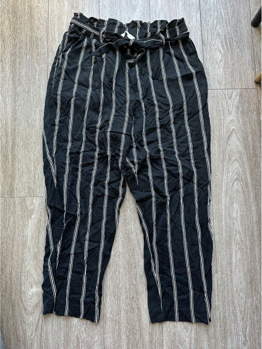 H&M Women's black and white striped pants